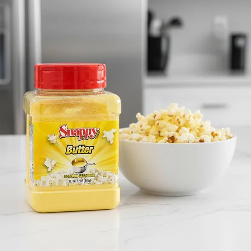 Miniatura 5 de Snappy Condimento para palomitas de maíz, 12 onzas, estuche de 12 unidades, sabor audaz a mantequilla y sal, sin MSG añadido