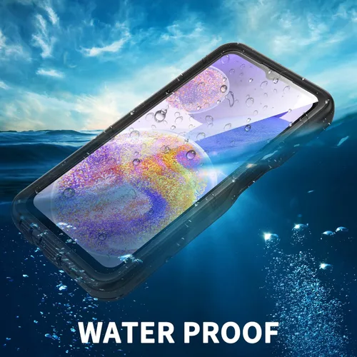 Miniatura 2 de Funda impermeable para Samsung Galaxy A23 5G, con protector de pantalla y cordón integrado, a prueba de polvo, a prueba de golpes, resistente