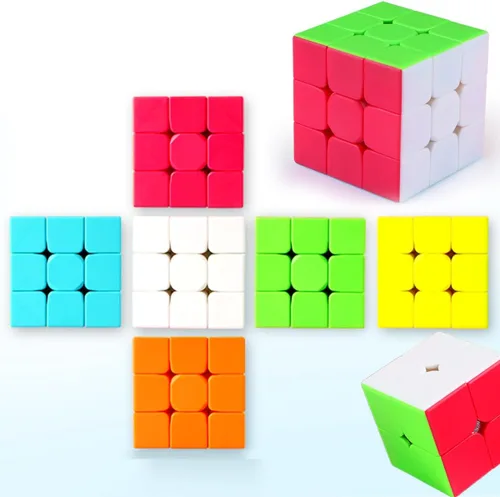 Miniatura 5 de AHYUAN Juego de cubos de velocidad de 2 x 2 x 2 pulgadas, cubos de velocidad de 3 x 3 pulgadas, cubo mgaico, juguete de 3 x 3 x 3, cubos mágicos