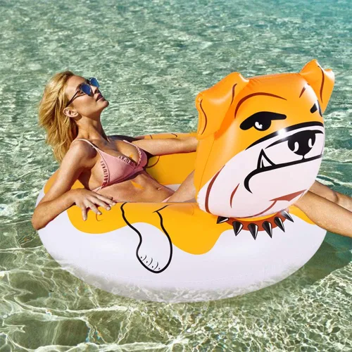 Miniatura 2 de Flotador Bulldog, tubo inflable gigante de 53 pulgadas para fiesta, diversión de verano, juguetes de piscina para adultos y niños