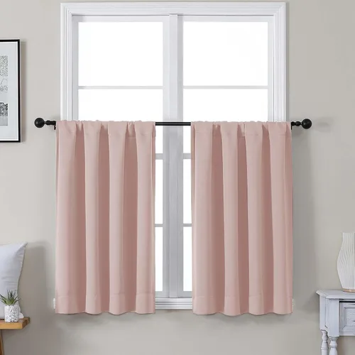 Miniatura 131 de Gwine Cortinas opacas para dormitorio, 54 pulgadas de largo, paneles de cortina de ventana con aislamiento térmico y reducción de ruido, cortinas