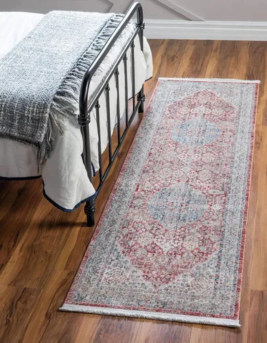 Miniatura 15 de Unique Loom Noble Collection - Alfombra de área tradicional, envejecida, vintage, geométrica, con borde (2' 2 x 3' 0 rectangular, azul/beige)