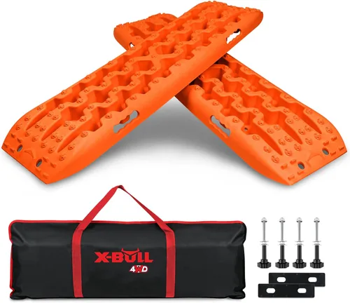 X-BULL Nuevas Pistas de Tracción de Recuperación Arena Barro Nieve Escalera para Neumáticos 4WD (Naranja, 3gen)