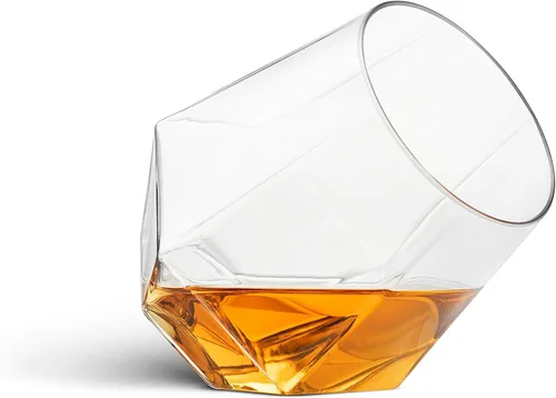Miniatura 4 de Munfix Copas de vino de plástico sin tallo, paquete de 32 – en forma de diamante, irrompibles, desechables, de 12 onzas, de plástico transparente