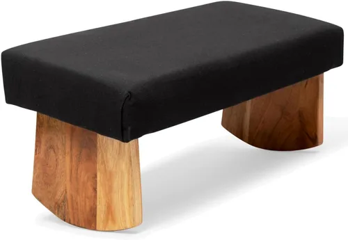 Banco de meditación- madera de acacia, negro Zen Negro