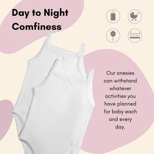 Miniatura 3 de Feathers Body de 100 % algodón súper suave para niñas, paquete de 2