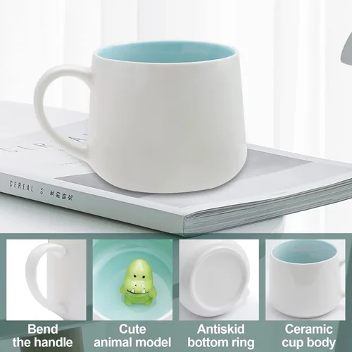 Miniatura 3 de Taza de cerámica con diseño de vaca para bebé, 12 onzas, bonita taza para Navidad, cumpleaños, regalo del día de San Valentín, regalos sorpresa