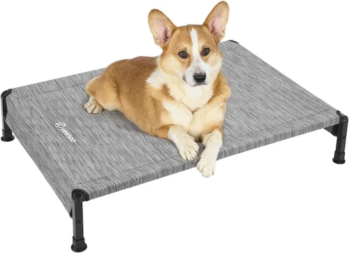 Miniatura 12 de Veehoo CWC2433 - Cama fresca para perros para exteriores, cama elevada para mascotas con malla Teslin lavable y transpirable, pies de silicona