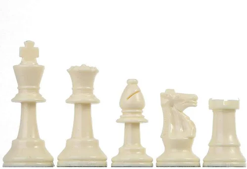 Miniatura 2 de Juego de ajedrez piezas de ajedrez de plástico, juego internacional de ajedrez blanco y negro (mediano 2.520 in)