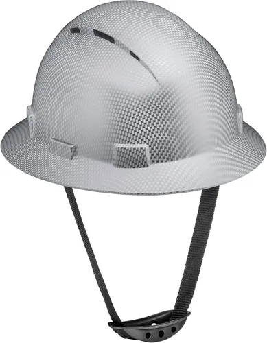 Miniatura 8 de Casco de construcción OSHA de ala completa con diseño de tatuaje/calavera, acabado mate, con suspensión de 6 puntos