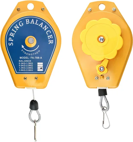 Miniatura 2 de QWORK Equilibrador de resorte, paquete de 2 soportes retráctiles de 3.3 libras - 6.6 libras para línea de montaje