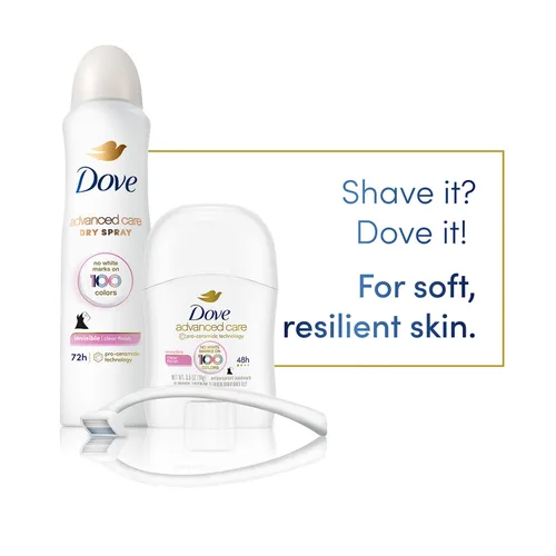 Miniatura 6 de Dove Advanced Care Desodorante, tamaño viaje, acabado transparente, paquete de 6 – Mini desodorante en barra, 0.5 onzas Ea
