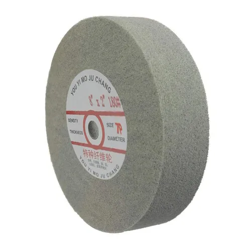 Miniatura 7 de Rueda de pulido de fibra de 8 x 1 pulgada, ruedas de pulido de aluminio con orificio de eje de 5/8 pulgadas, rueda de pulido de fibra de grano 180