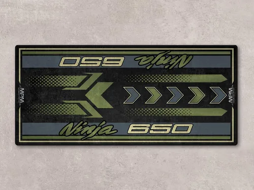 Miniatura 2 de Alfombrilla de estacionamiento para modelos de motocicleta Ninja serie 650, pantalla y alfombrilla para pozo, antideslizante, alfombra para piso