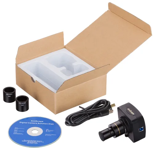 Miniatura 4 de AmScope MU1003 10MP USB3.0 cámara digital en tiempo real del microscopio de vídeo en vivo 10 MP, blanco