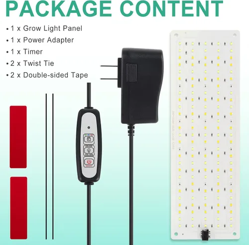 Miniatura 7 de LBW Luz LED de crecimiento, luz de crecimiento de espectro completo con 4 niveles regulables y temporizador de encendido/apagado automático, lámpara