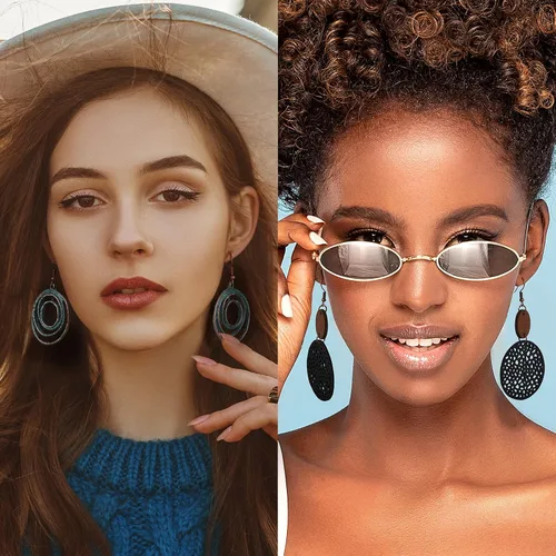 Miniatura 5 de 16 pares de aretes boho para mujer