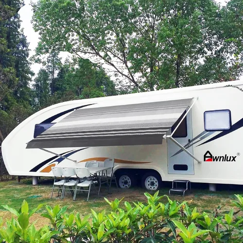 Awnlux 4 capas para toldo de autocaravana resistente, repuesto de tela de vinilo de alta calidad con placa de prensa para toldo y correa de tracción