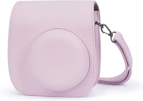 Miniatura 7 de Phetium Instant Mini 12 - Funda protectora para cámara compatible con Instax Mini 12 11, bolsa de piel sintética con bolsillo y correa de hombro