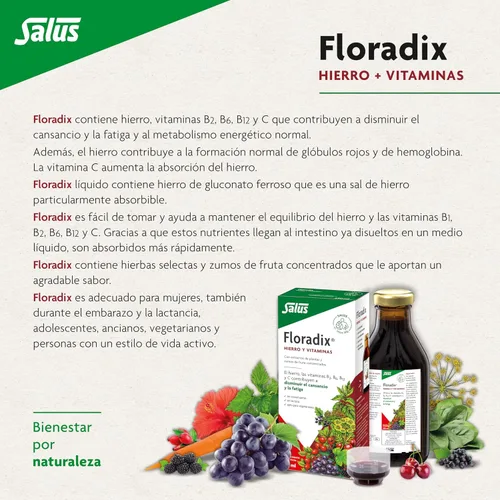 Miniatura 4 de Floradix hierro + hierbas extracto líquido fórmula 17 onzas