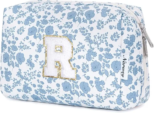 Miniatura 70 de Narwey Bolsa de maquillaje con inicial, regalos de graduación para adolescentes, niñas, niños y adolescentes, cosas de moda de 6 a 18 años, bolsa