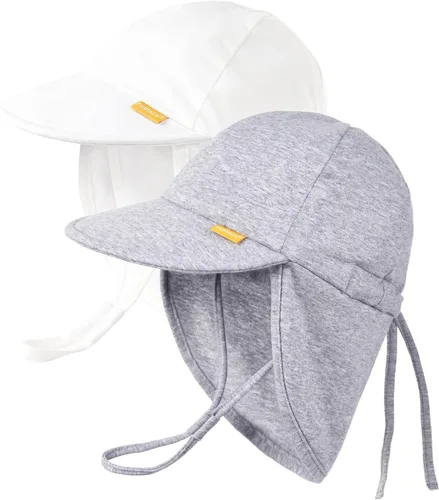 FURTALK Sombrero de sol para bebé, protección solar UPF 50+, protección solar de rayos UV, sombreros de algodón para niños y niñas
