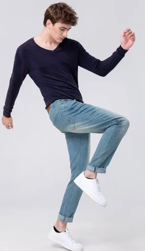 Miniatura 3 de Plaid&Plain Jeans ajustados para hombre