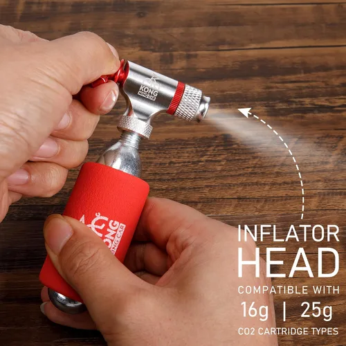 Miniatura 4 de Kit de herramientas de reparación de bicicletas-Kits de inflador de CO2 con cartuchos de CO2, multiherramientas 8 en 1, bolsa de sillín, parches