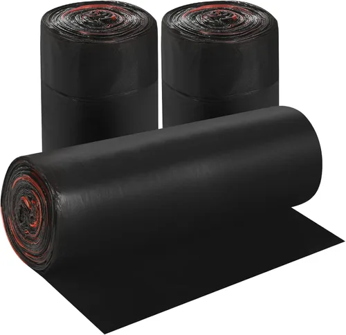 Miniatura 14 de 6 rollos de bolsas de basura pequeñas con cordón, bolsas de basura pequeñas con cordón grueso de 4 galones para cocina, baño, dormitorio, hogar, 120