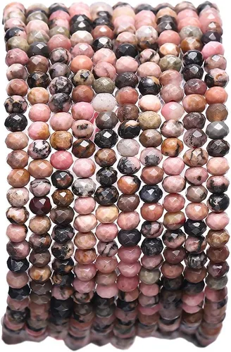 Miniatura 57 de BEADIA Cuentas Facetadas de Piedra Natural Amazonita Rondelle 3x4mm Cuentas Semipreciosas Sueltas para Hacer Joyas 38cm