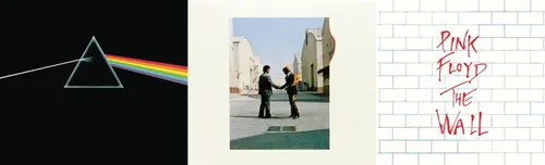 Pink Floyd - Paquete de 3 unidades The Dark Side Of The Moon + Wish You Were Here + The Wall