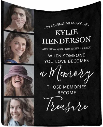 Miniatura 9 de Manta de memoria amorosa personalizada, no Longer be My Side but Forever in My Heart