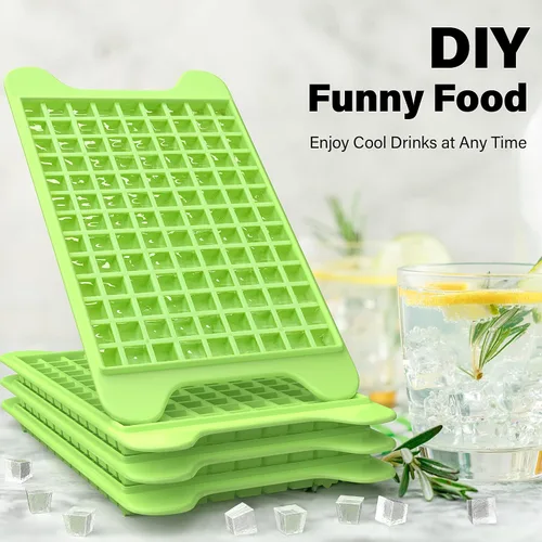 Miniatura 5 de Mini Ice Cube Tray for Freezer: FDDBI Small Ice Trays for Freezer with Bin - 117×4PCS Easy Release Nugget Ice Tray - Crushed Ice Tray with Container