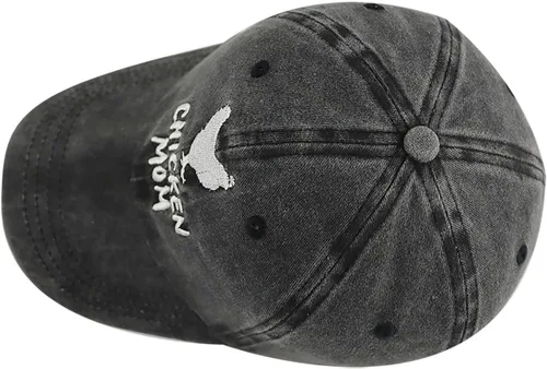 Miniatura 3 de Kpainath Gorro de béisbol de gallina de granja bordada de algodón lavado ajustable divertido