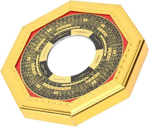 Miniatura 5 de Tyenaza Espejo Bagua, Feng Shui, espejo convexo chino tradicional para puerta de protección, suerte al aire libre para el hogar, negocios, buena
