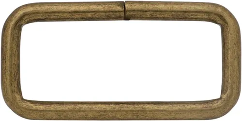 Wuuycoky Bronze Rectangle Rings Loop Ring No Welded for Strap Webbing Belts Buckle Bronce x 6 piezas
