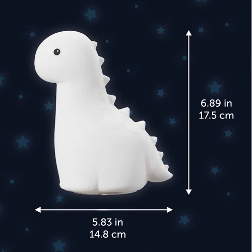 Miniatura 11 de GLOBE Electric Lámpara de noche LED multicolor de silicona, luz táctil Brontosaurus, recargable, cambio de color, cuerpo suave libre de BPA