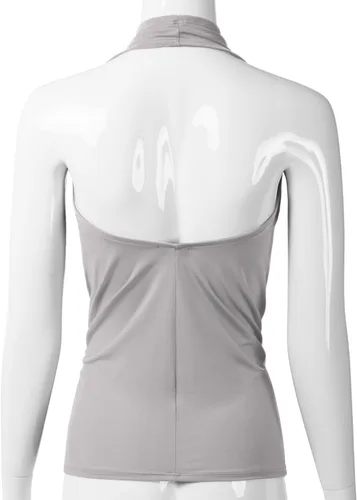 Miniatura 3 de EIMIN Camiseta sin mangas casual con cuello halter drapeado frontal sexy sin espalda (S-3XL), ett006_rojo