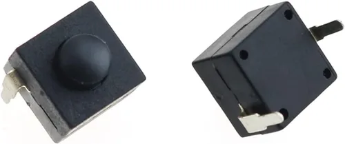 Miniatura 5 de GATSUN Industrial Switches 10pcs Black Small Micro Self Locking Switch 8 * 8 * 8.4 wit 2 Feet with Lock Light Touch Switch Button Switch DC30V1A