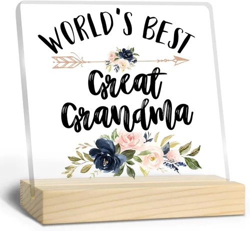 Miniatura 9 de Regalo de Grammy, regalos para abuela, placa acrílica del mejor Grammy del mundo, regalos para la mejor abuela, regalos de abuela para cumpleaños