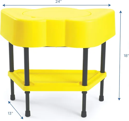 Miniatura 3 de Children's Factory AFB5100PY - Mesa sensorial para niños pequeños con tapa, altura ajustable, arena y agua, equipo de juego para interiores