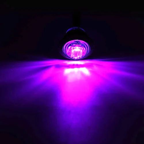 Miniatura 3 de FXC - 10 luces LED redondas de 1,9 cm - frontales y traseras, luz intermitente lateral, intermitentes para camión, coche, autobús, remolque, Púrpura