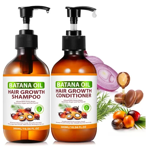 Champú y acondicionador de aceite Batana para el crecimiento del cabello, cabello más grueso, antiadelgazamiento, voluminizador y fortalecedor,