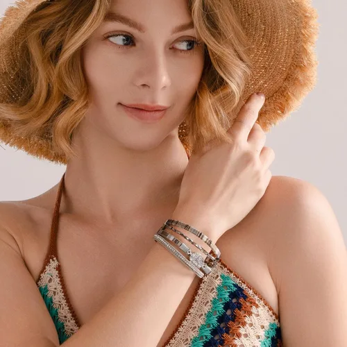 Miniatura 70 de FANCY SHINY - Pulsera de cuero estilo bohemio, pulsera de cuentas de cristal con cierre magnético, regalos de joyería para mujer