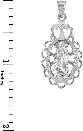 Miniatura 2 de Plata de ley 925collar de nuestra señora de guadalupe Medalla Milagrosa colgante