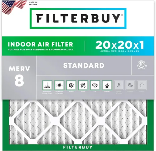 Miniatura 28 de Filterbuy - Filtro de aire MERV 8 de 8x14x1, defensa esencial contra el polvo y las alergias (1 unidad), filtros plisados electrostáticos