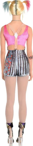 Miniatura 3 de Party City Disfraz de Halloween de Harley Quinn para mujer, aves de presa, mediano, incluye pantalones cortos, parte superior, medias y más