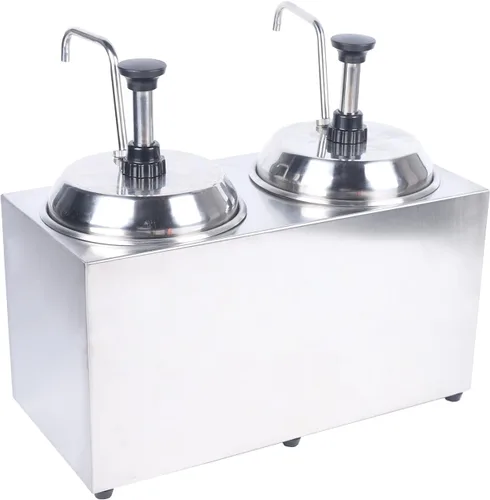 Miniatura 6 de Dispensador de queso con 2 bombas, 2 x 2L Calentador eléctrico de salsa de queso de nacho 86.0-230.0 °F Dispensador de calentador de dulce de azúcar
