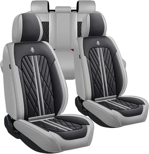 Miniatura 7 de Juego de fundas de asiento de automóvil de cuero nappa impermeables y transpirables de ajuste universal, cojín protector para vehículo automotriz