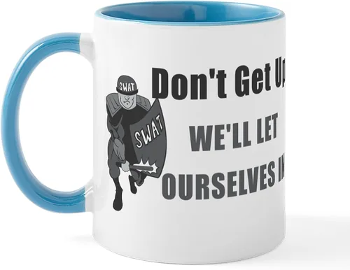 Miniatura 6 de CafePress SWAT Dont Get Up - Taza de café de cerámica de 11 oz (11.0 fl oz)